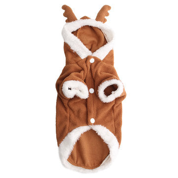 Pet Dog Puppy Christmas Lovely Deer Sweater Hoodie Jumpsuit Coat Clothes Outwear Coats