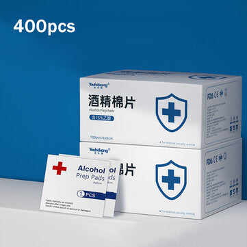 Youhekang 400pcs 60x60mm Disinfection Sterilization Alcohol Prep Pads Phone Laptop Tablet Cleaning Wet Wipes