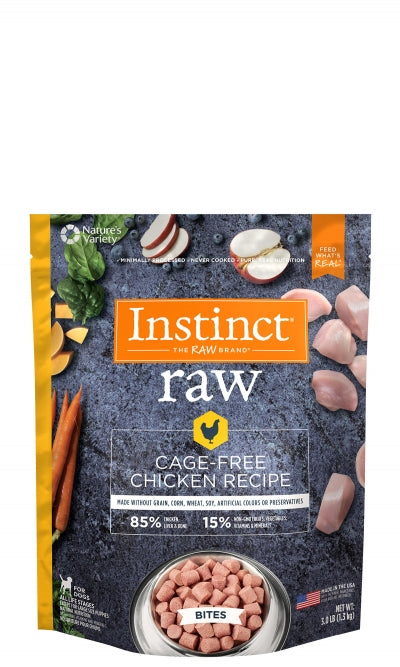 Instinct 85/15 Raw Cage Free Chicken Recipe for Dogs Bites
