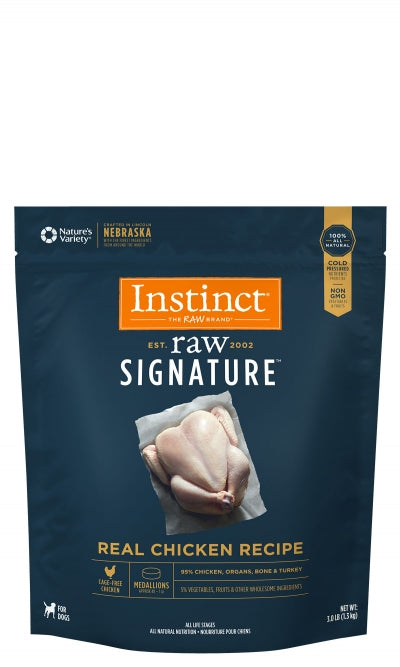 Nature's Variety Instinct Frozen Raw Signature Real Chicken Recipe for Dogs Medallions
