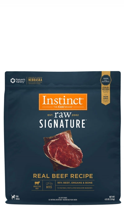 Instinct Frozen Raw Signature Real Beef Recipe for Dogs Bites