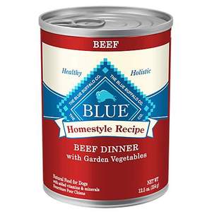 Blue Buffalo Homestyle Recipe Beef Dinner with Garden Vegetables & Sweet Potatoes Canned Dog Food 